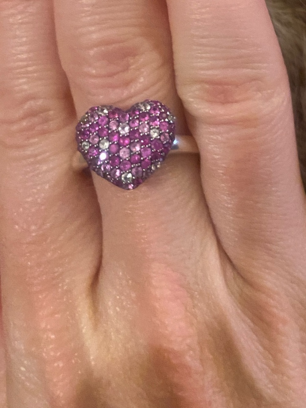 💖💜Stunning Sterling Heart Ring!💜💖 - Picture 2 of 9